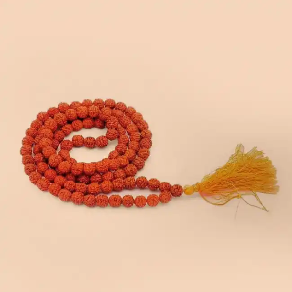Authentic Isha Panchamukhi (five-faced) Rudraksha Mala (8 mm)