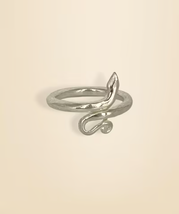 Consecrated Silver Snake Ring (L)