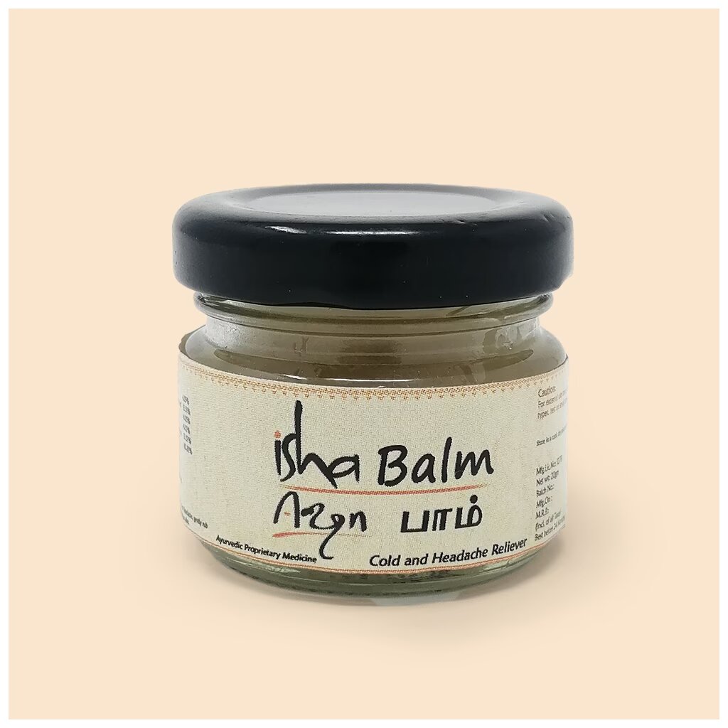 Isha Balm (20gm). Ayurvedic balm for cold, headache & muscle pain.