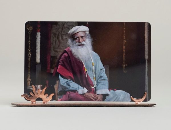 Sadhguru / Dhyanalinga Two-sided Car Photo Stand